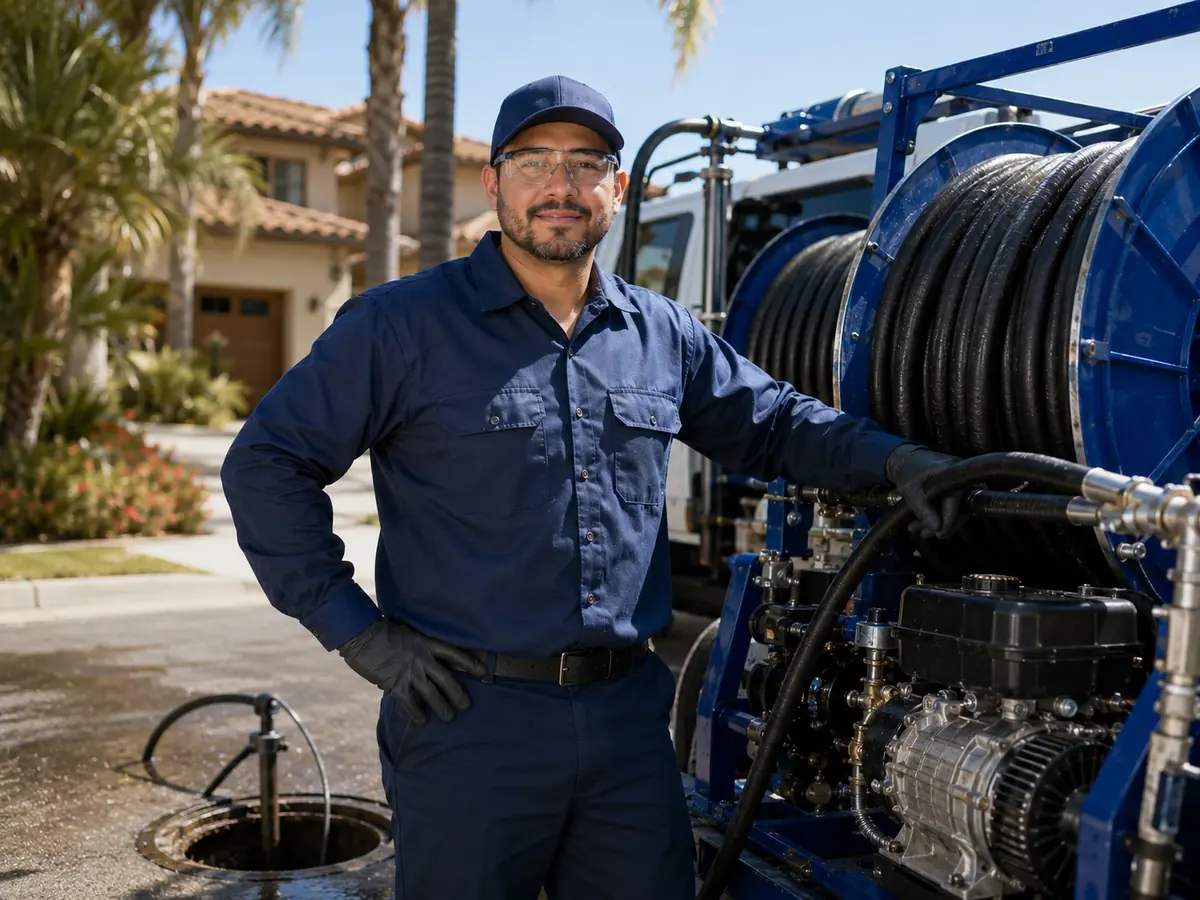 Hydro jet sewer cleaning in Ahwahnee