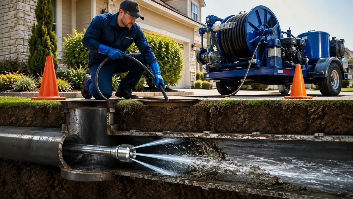 Main Sewer Line Hydro Jet Cleaning in Ahwahnee