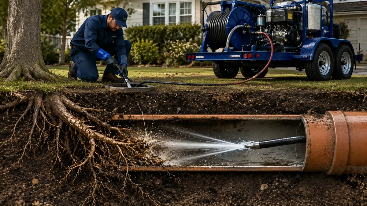 Tree Root Removal with Hydro Jetting in Ahwahnee